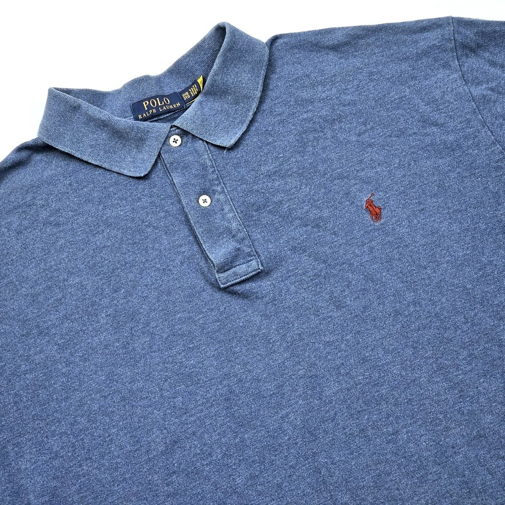 Polo Ralph Lauren Polo Shirt Mens 3XB BIG Blue Short Sleeve Pony Casual Cotton